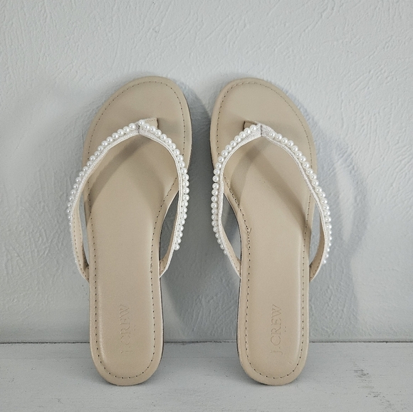 J.Crew Pearl Easy Summer Flip Flops - Picture 1 of 3